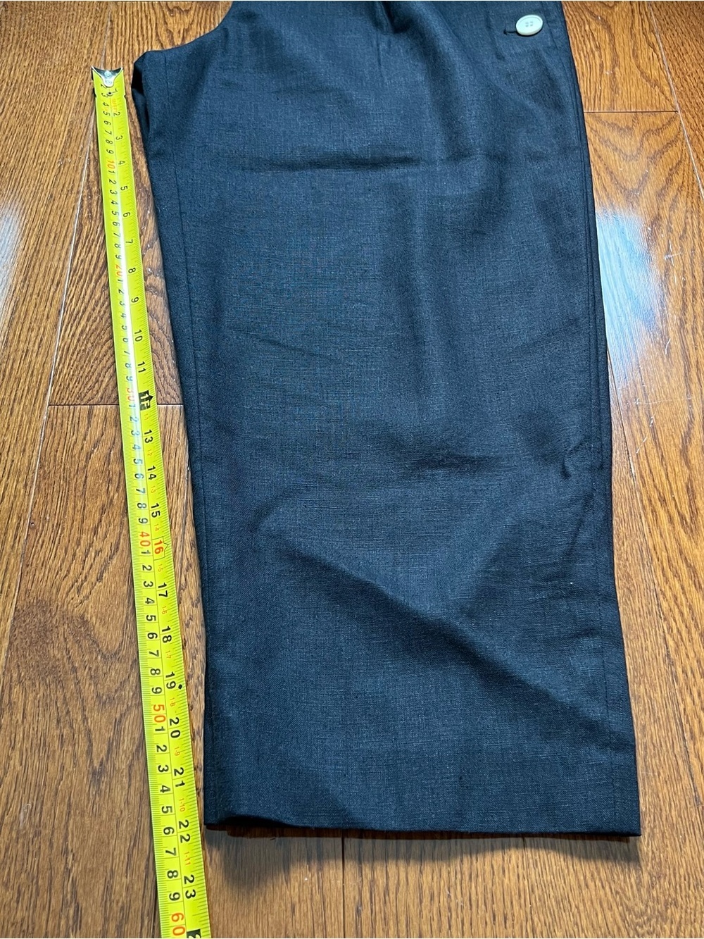 Club Monaco Black Linen Culottes Straight Leg Capri Pants - Sz 6 - Picture 11 of 12